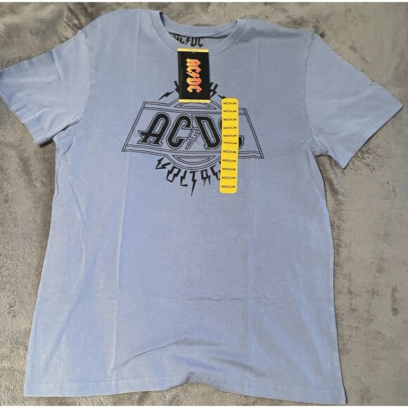 AC-DC Men's Soft Band Logo Flow Blue T-Shirt Size Medium NEW - Picture 1 of 6